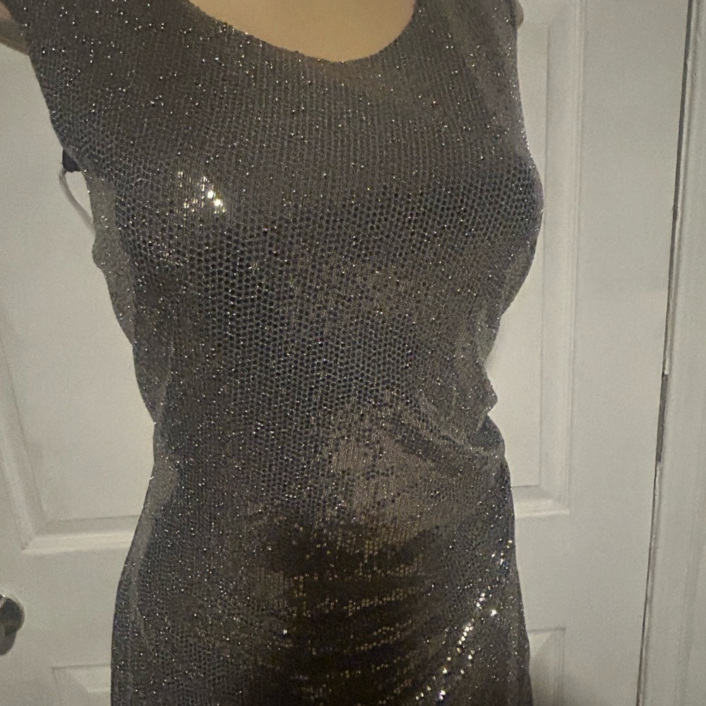 Sparkling Sleeveless Sequin Dress